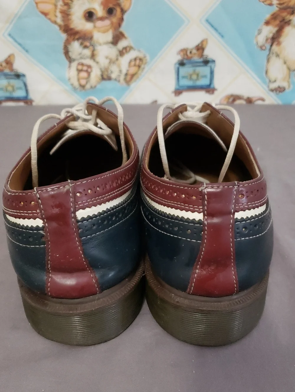Dr. Martens 3989 Brogues Navy, White & Burgundy Size 14